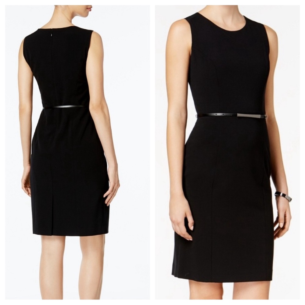 NWT Nine West Belted Sheath Dress